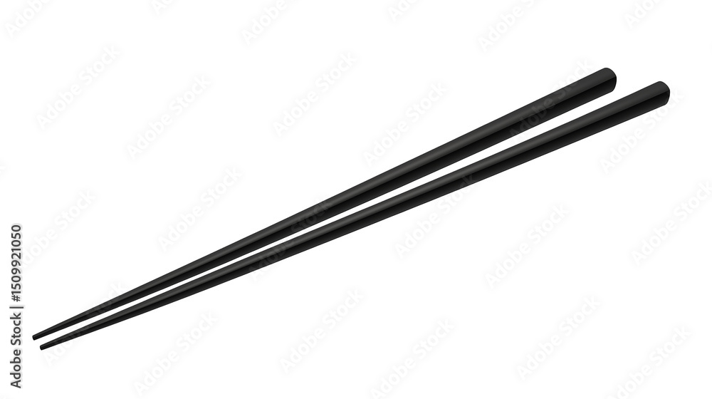 Elegant black chopsticks isolated on transparent background perfect for Asian cuisine menu design or restaurant branding Elegant black chopsticks isolated on transparent background perfect for Asian cuisine menu design or restaurant branding