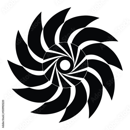 abstract spiral glyph created