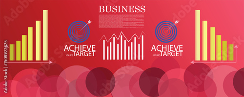 Business growth flyer for promotional poster, can be used in corporate sector, business, finance, presentation, easily editable flyer, vector art illustration