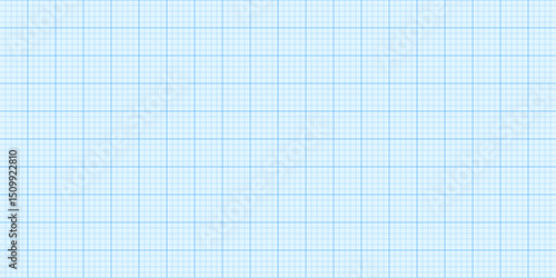 Millimeter graph paper vector background. Simple grid paper texture of notebook page illustration