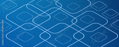 Geometric background. Composition of dynamic blue shapes with white lines. Modern futuristic graphic abstract background. Vector abstract background texture design, bright poster, banner