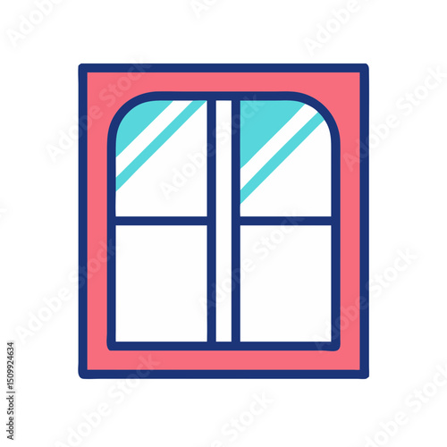 Window of Home Icon Illustration Vector
