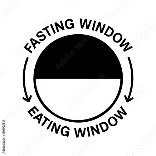 Fasting and eating window cycle icon