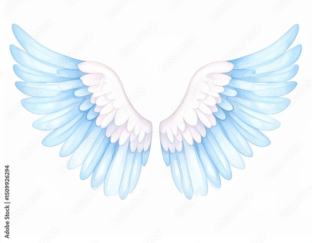 Obraz premium A majestic blue and white wing, an exquisite display of flight freedom