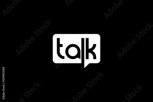 Design Vector Illustrations for Typography Text Font  talk logo design inspiration.