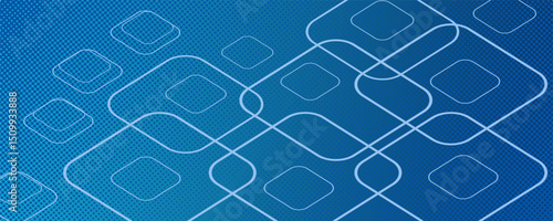 Geometric background. Composition of dynamic blue shapes with white lines. Modern futuristic graphic abstract background. Vector abstract background texture design, bright poster, banner