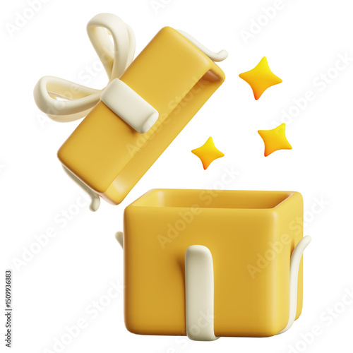 gift box open 3d illustration