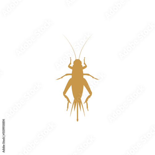 Edible Cricket Silhouette Illustration