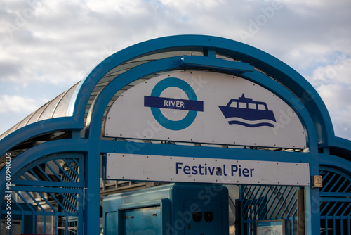Festival Pier Entrance Signage in London