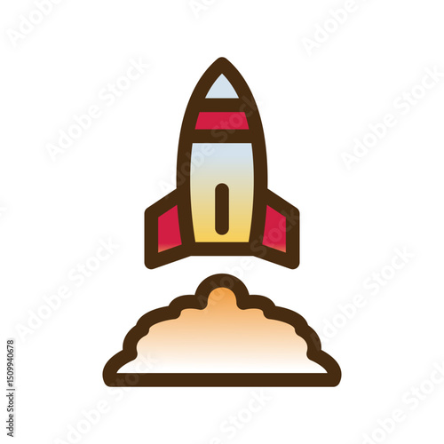 Space Rocket Launch Icon