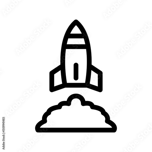 Space Rocket Launch Icon
