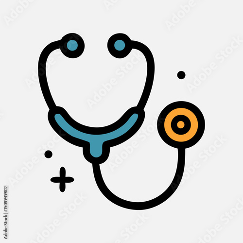 Essential medical instrument stethoscope for doctors and healthcare professionals for examination. Healthcare concept