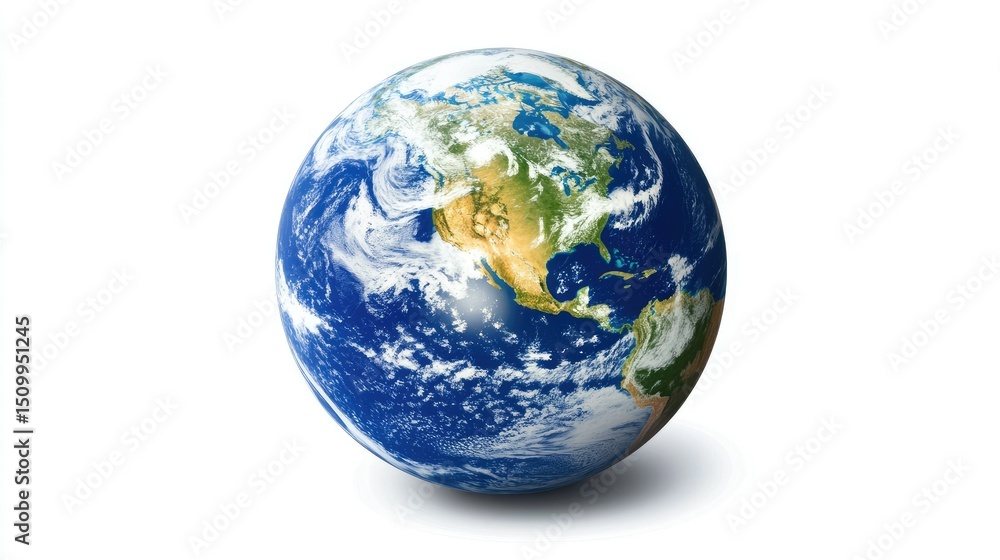 Beautiful view of Earth from space showcasing vast oceans, green landmasses, and white clouds for environmental themes and global awareness concepts Beautiful view of Earth from space showcasing vast oceans, green landmasses, and white clouds for environmental themes and global awareness concepts