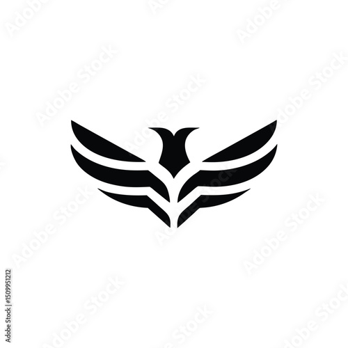 Mid-century Modern Eagle Icons Flying eagle symbol
Abstract eagle or hawk head isolated on white background. Template for design mascot, label, badge, emblem or other branding. Vector illustration.