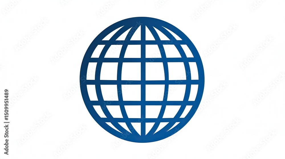 Abstract Design of a Blue Globe Icon Representing Global Connectivity and International Communication in a Minimalistic Style for Modern Applications Abstract Design of a Blue Globe Icon Representing Global Connectivity and International Communication in a Minimalistic Style for Modern Applications