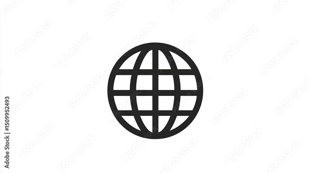 Simple and Modern Graphic Representation of a Globally Recognized Earth Icon with a Grid Pattern for Various Creative Projects and Designs Simple and Modern Graphic Representation of a Globally Recognized Earth Icon with a Grid Pattern for Various Creative Projects and Designs
