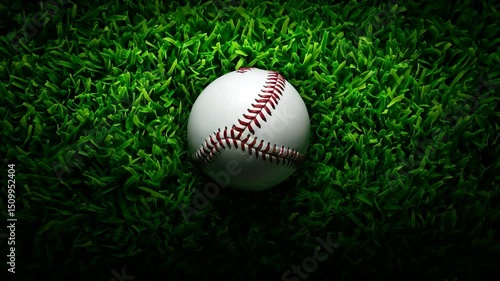 Baseball on Green Grass: A Classic Sport Image