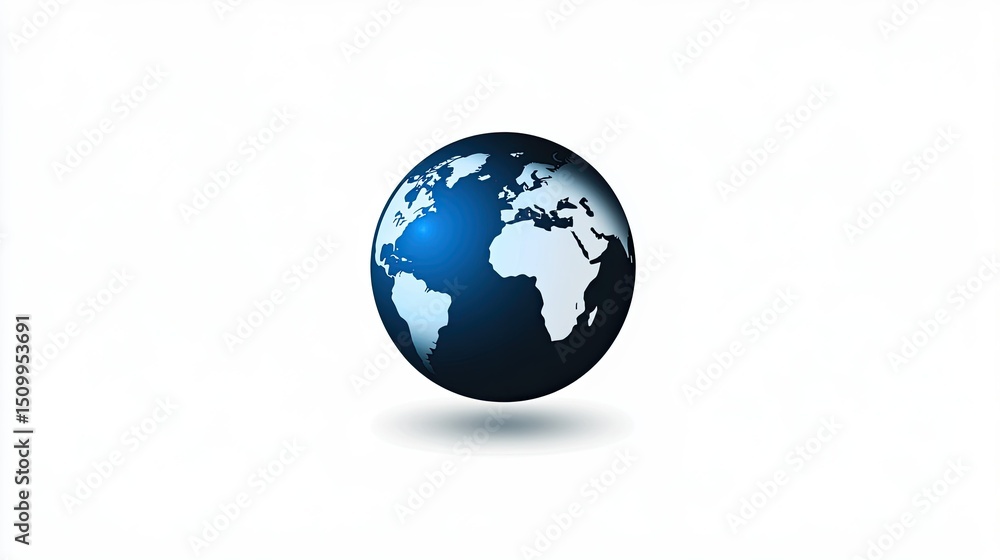 Detailed representation of a globe with continents and oceans illustrating the Earth's surface and geography for global awareness and education purposes Detailed representation of a globe with continents and oceans illustrating the Earth's surface and geography for global awareness and education purposes