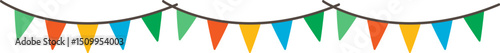 Hanging festival bunting with tassels