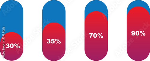 Progress Bar Charts Visualizing Percentage Indicators