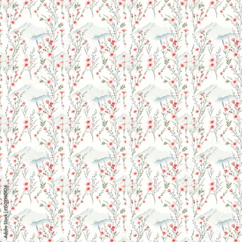 Pattern of  seamless flowers. Abstract origami flowers background. style for banners, wallpaper, posters, websites, online shopping.Vector illustration design.