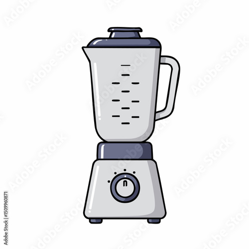 Simple light grey blender cartoon illustration