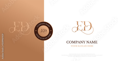 Initial ED Logo Design Vector 