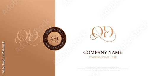 Initial OD Logo Design Vector 