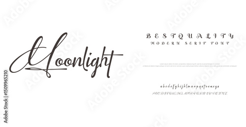 Moonlight minimal logo alphabet font. Abstract scifi science futuristic typography sport, technology, fashion, digital, future creative logos fonts. vector illustration