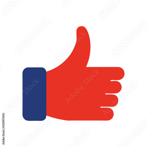 Thumbs up and down hand icons showing lik.