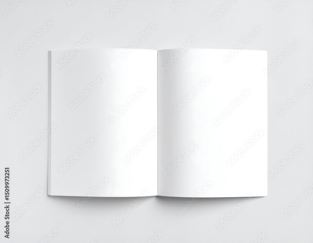 Blank open book on white background Blank open book on white background