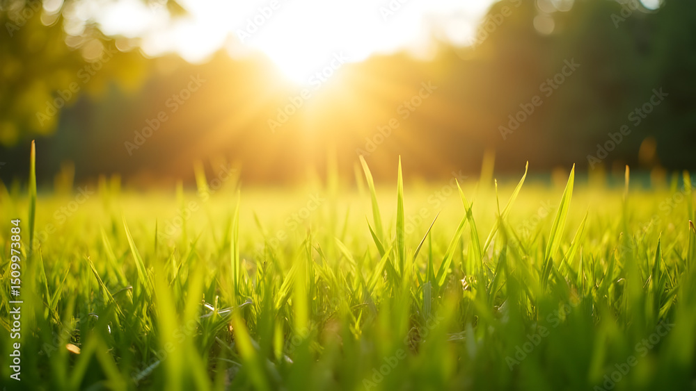 green grass and sun summer background green grass and sun summer background