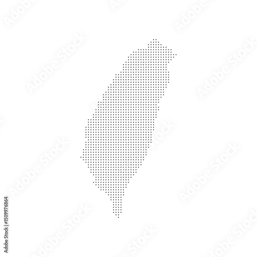 Photography taiwan dotted halftone map vector illustration