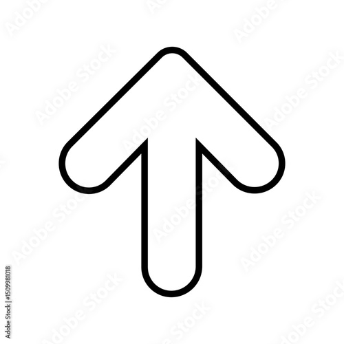 Up arrow vector icon. scroll illustration sign. Direction symbol or logo.