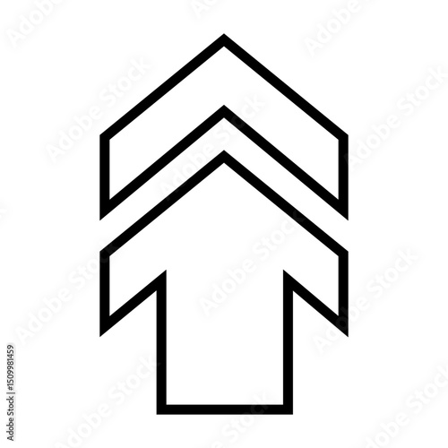 Up arrow vector icon. scroll illustration sign. Direction symbol or logo.