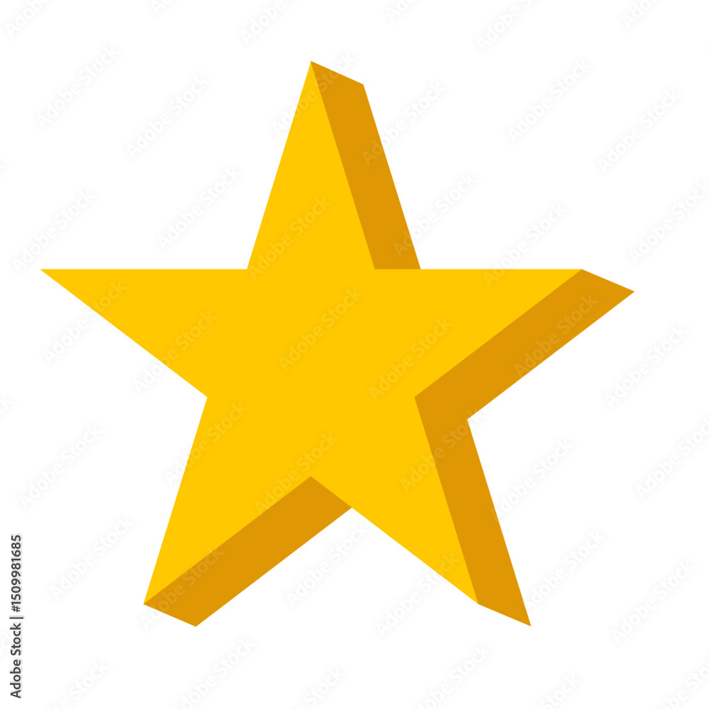 Obraz premium flat 3D gold star ornament
