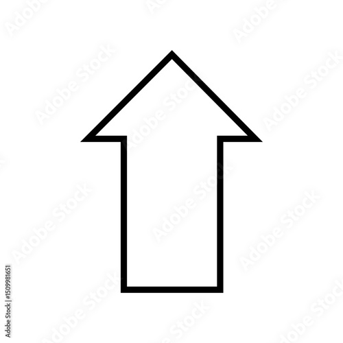 Up arrow vector icon. scroll illustration sign. Direction symbol or logo.