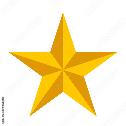 gold star isolated on white