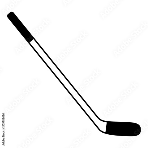Hockey stick icon vector. Ice hockey stick illustration sign. Ice hockey symbol or logo.