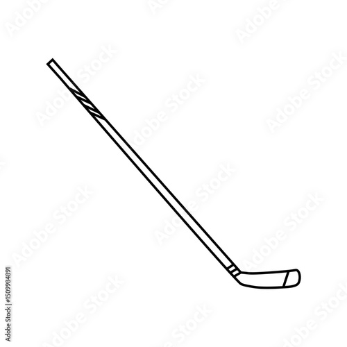 Hockey stick icon vector. Ice hockey stick illustration sign. Ice hockey symbol or logo.