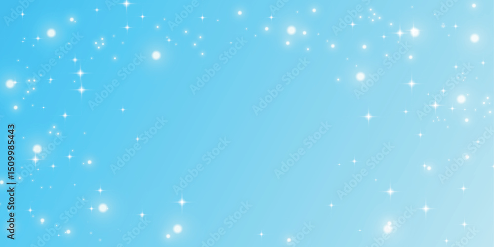 Fototapeta premium 「夏の爽やか背景」青と光の玉ボケ・キラキラ感のベクター素材