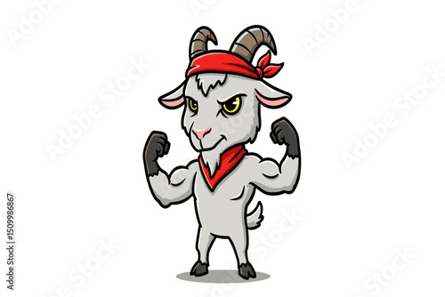 A macho goat flexes muscles confidently before the sacrifice ritual