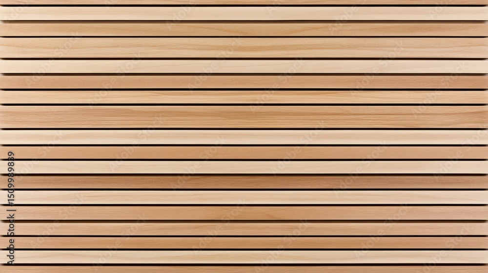 Modern Wood Slat Wall, Interior Design Element, Featuring Natural Timber Cladding Texture. Modern Wood Slat Wall, Interior Design Element, Featuring Natural Timber Cladding Texture.