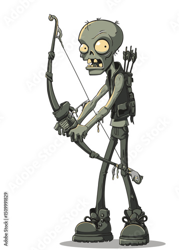 A deadly Zombie Archer with a rotting bow,
