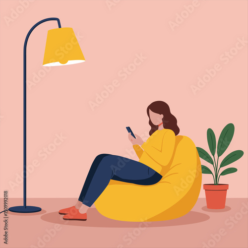 Working at home, freelancers working on laptops and computers at home. Vector flat style illustration