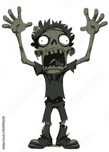 A deranged Zombie Fanatic screaming apocalyptic warnings,