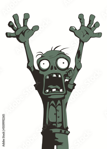 A deranged Zombie Fanatic screaming apocalyptic warnings,