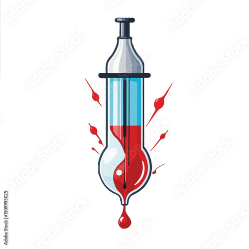 Syringe and Blood Drop Icon