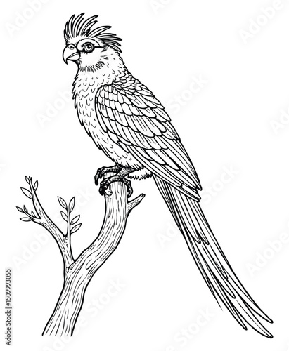 Cute Quetzal Illustration Coloring Book
