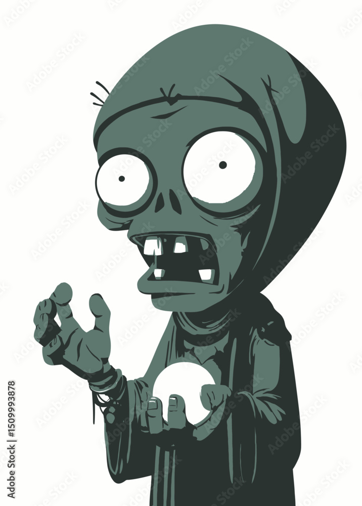 A mystical Zombie Fortune Teller with glowing undead eyes, A mystical Zombie Fortune Teller with glowing undead eyes,